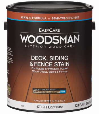 TRUE VALUE MFG COMPANY STLLT-GL Deck, Siding & Fence Stain, Acrylic, Semi-Transparent Light Base, 1-Gallon