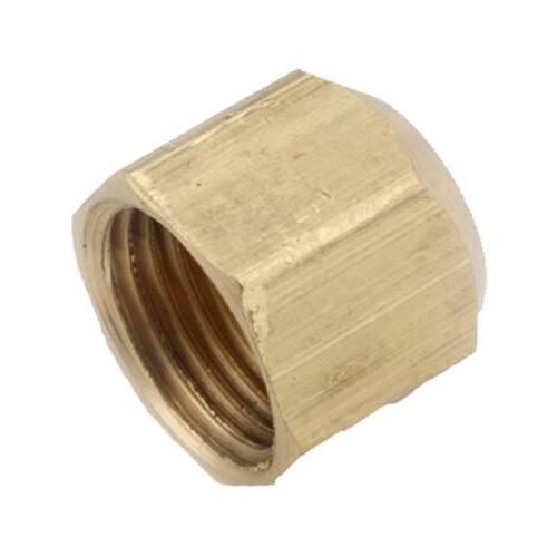 Tube Cap, 5/8 in, Flare, Brass