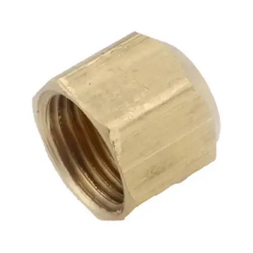 Tube Cap, 1/2 in, Flare, Brass - pack of 5