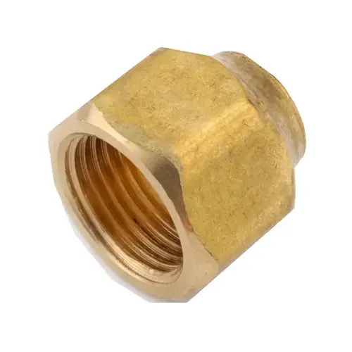 Nut, 1/2 x 3/8 in, Flare, Brass - pack of 5