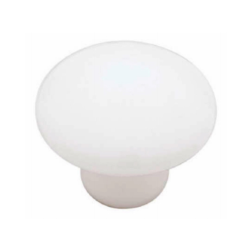 1-3/8-In. White Ceramic Round Cabinet Knob