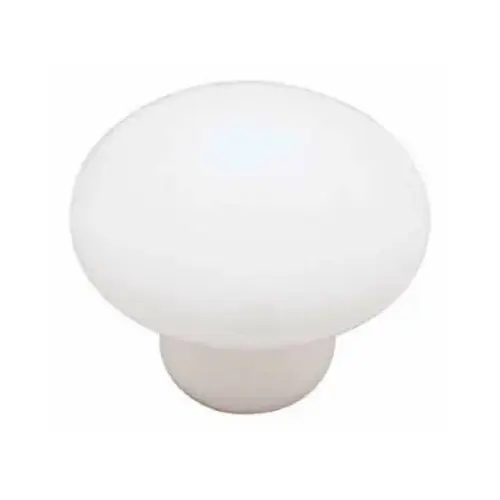 1-3/8-In. White Ceramic Round Cabinet Knob