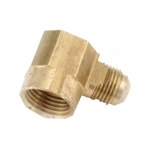 Brass Flare Elbow, 90-Degree, Lead-Free, 1/2 x 1/2-In. FIP