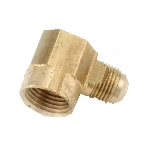 Brass Flare Elbow, 90-Degree, Lead-Free, 3/8 x 3/8-In. FIP