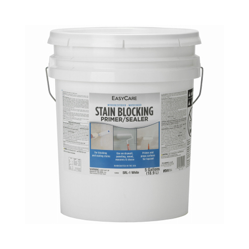 Stain Blocking Primer/Sealer, Latex, White, 5-Gallons