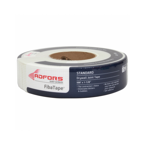 ADFORS FDW8662-U Drywall Tape Wrap, 500 ft L, 1-7/8 in W, 0.3 mm Thick, White