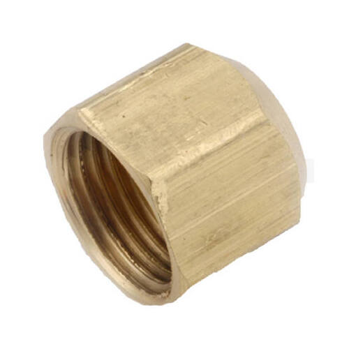 Brass Flare Cap, Lead-Free, 3/8-In.