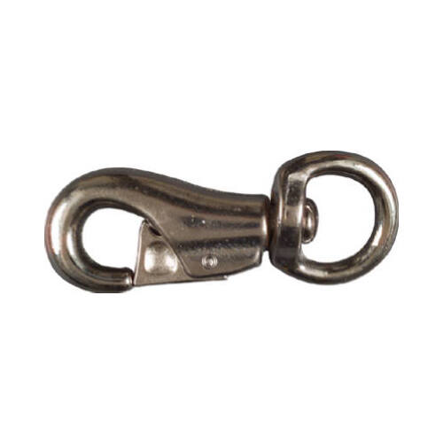 3142BC Series Cattle Snap, 250 lb Working Load, Malleable Iron, Nickel