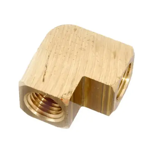 Pipe Fitting, 90-Degree Elbow, Lead-Free Brass, 3/8-In. FPT