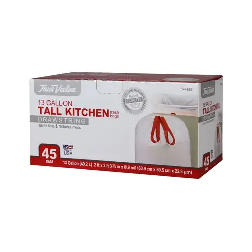 Kitchen Trash Bags, 45-Ct. 13-Gal. White