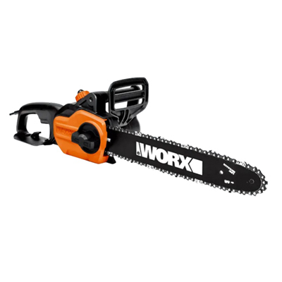 Worx WG305 Chainsaw, 8 A, 120 V, 28 in Cutting Capacity, 14 in L Bar/Chain, 3/8 in Bar/Chain Pitch