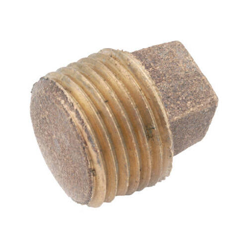 Solid Pipe Plug, 1/8 in, IPT, Brass - pack of 5