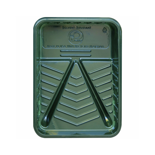 Plastic Paint Tray, Green, 1 Qt., 9 In.