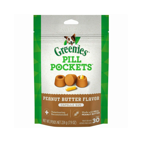 Pill Pocket Dog Treats, Capsule, Peanut Butter, 7.9-oz.