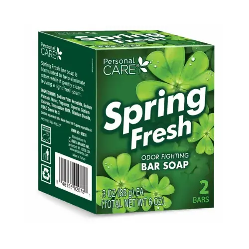 Deodorant Soap Bar, Spring Fresh, 3-oz Pair