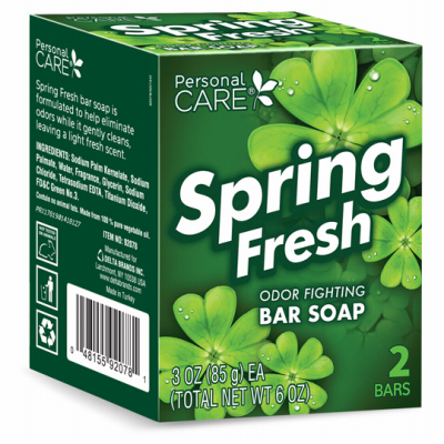 DELTA BRANDS, INC. 92078-12 Deodorant Soap Bar, Spring Fresh, 3-oz Pair