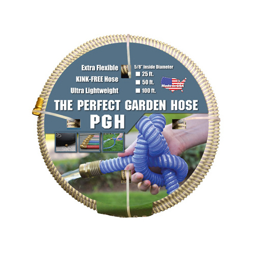 JGB ENTERPRISES INC 001-0108-0600 Kink-Proof Garden Hose, Extra Flexible, Ultra Lightweight, Beige, 5/8-In. x 50-Ft.