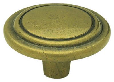 Liberty Hardware P30071L-ALN-U Antique Brass Raised Ring Round Cabinet Knobs, 2-Pk.