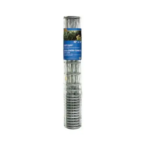 Galvanized Welded Wire Mesh Rabbit Fence, 1 x 4-In. Mesh, 28-In. x 50-Ft.