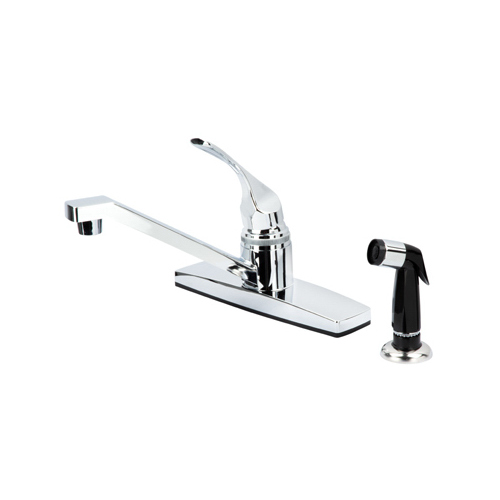 Single-Handle Kitchen Faucet, Side Spray, Chrome