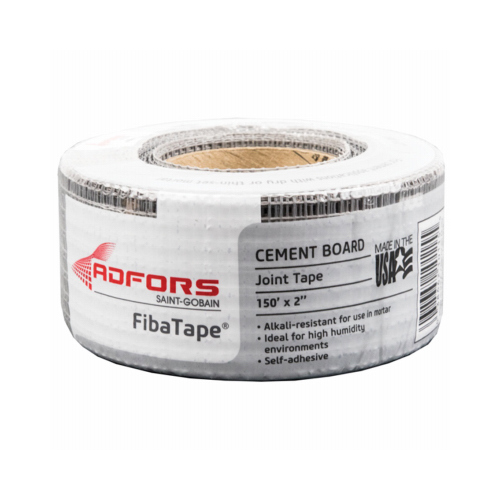Cement Board Tape Wrap, 150 ft L, 2 in W, Gray