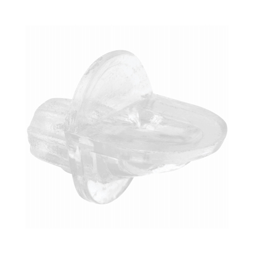 Mini Shelf Support Peg 12 lb, Plastic, Clear - pack of 48