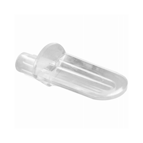 Shelf Support Peg 5 lb, Plastic, Clear, Wall Mounting