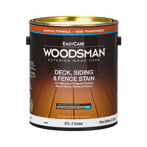 Deck, Siding & Fence Stain, Acrylic, Semi-Transparent, Cedar, 1-Gallon - pack of 2