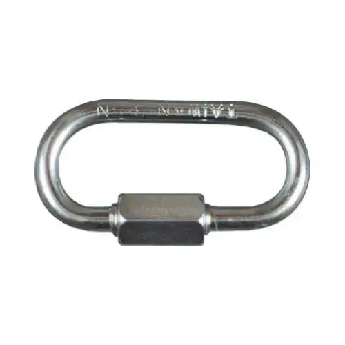 3150BC Series Quick Link, 1/4 in Trade, 880 lb Working Load, Steel, Zinc