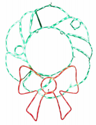 Holiday Wonderland FCB-XM-OX0046 Tape Light Wreath