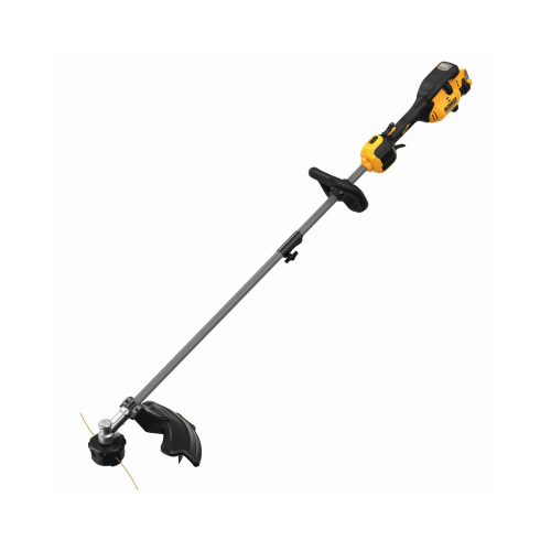 Cordless String Trimmer, 60 V Battery, Lithium-Ion Battery, 0.08 in Dia Line, 60 in L Shaft Black/Yellow