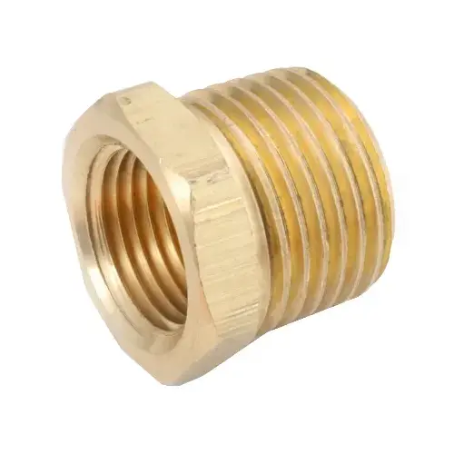 Pipe Fittings, Brass Hex Bushing, Lead-Free, 1/2 x 3/8-In. - pack of 5