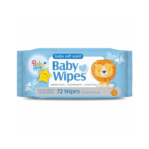 Spunlace Baby Wipes, Alcohol-Free, 72-Ct. - pack of 12