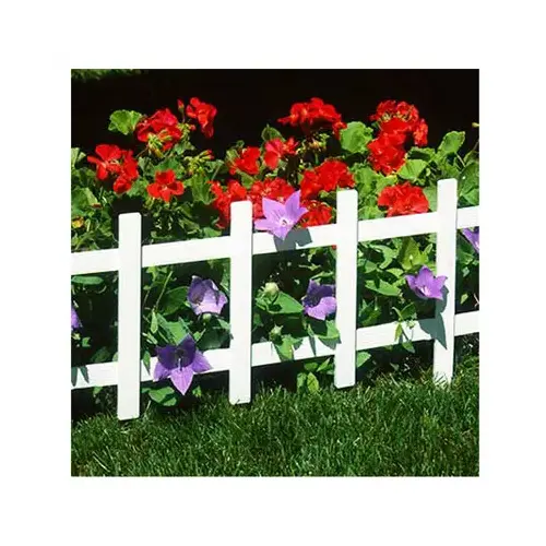 White Border Fence, 14 x 33-In. L - pack of 4