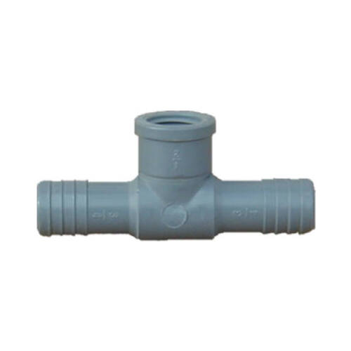 Tigre USA 1402-130BC Pipe Fitting, Poly FPT Insert Tee, 1 x 1 x 1/2-In.
