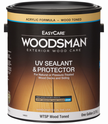 TRUE VALUE MFG COMPANY WTSP-GL Wood UV Sealant & Protector, Acrylic, Amber, 1-Gallon