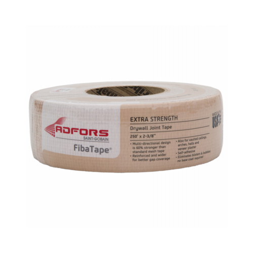 Drywall Tape Wrap, 250 ft L, 2-3/8 in W, 1/2 mm Thick, Beige