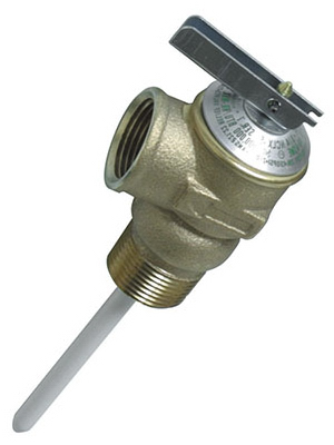 Camco 10473 Relief Valve, 3/4 in, NPT, Brass Body Gold