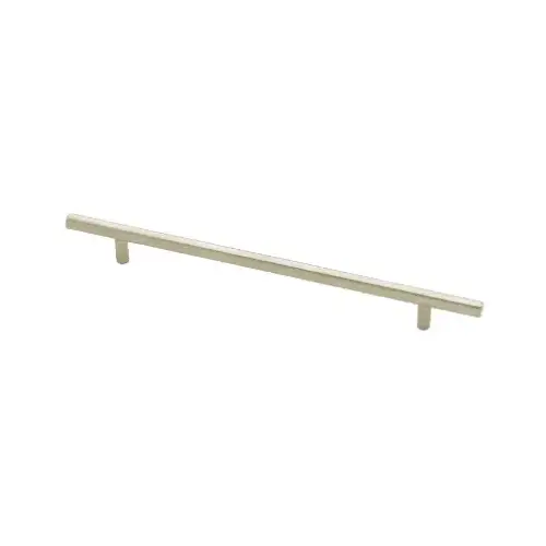 Flat End Bar Cabinet Pull, Stainless Steel, 8-13/16-In.