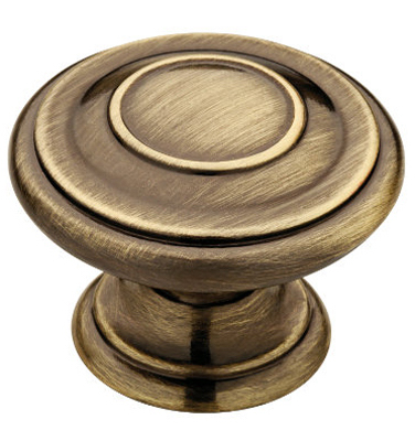 Liberty Hardware P22669C-AB-C Harmon Cabinet Knob, Antique Brass, 1-3/8-In.