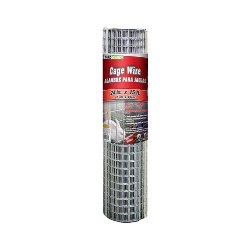 Galvanized Welded Wire Fence, 1 x 1-In. Mesh, 24-In. 15-Ft.