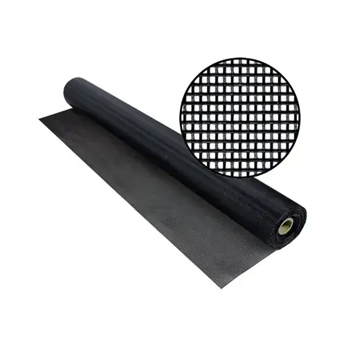 Window Screen, Black, Heavy-Duty Vinyl-Coated, 60-In. x 50-Ft.