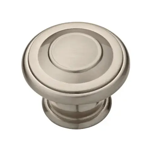 Harmon Cabinet Knob, Satin Nickel, 1-3/8-In - pack of 10