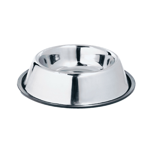 Non-Skid Pet Bowl, Stainless Steel, 32-oz.