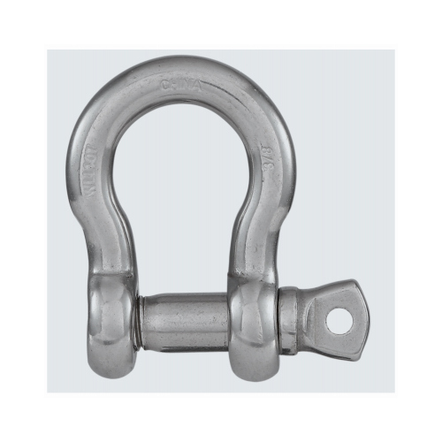 Anchor Shackle, 3/8 in Trade, 2200 lb Working Load, 3/8 in Dia Wire, 316 Grade