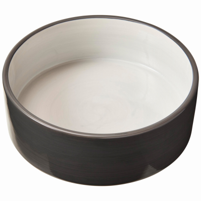 Ethical 54701 Ceramic Dog Bowl, 2-Tone Gray, 7 In.