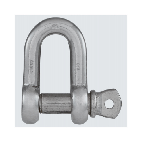 D-Shackle, 5/8 in, 5000 lb Working Load, 316 Grade, Stainless Steel, 1-31/32 in L Inside