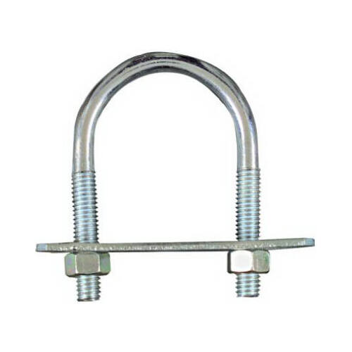 U Bolt With Plate & Bolts, Stainless Steel, 5/16 x 1-3/8 x 2-1/2 In.