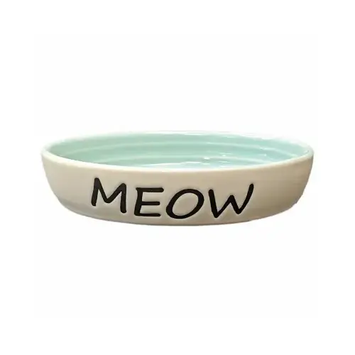 Meow' Cat Saucer Bowl, 6 In.