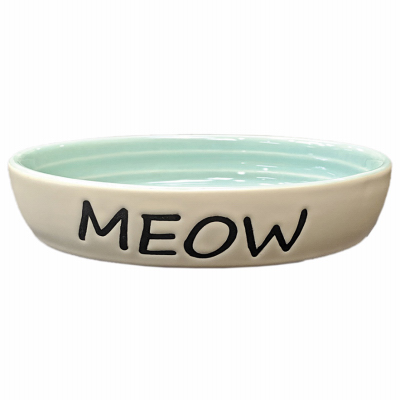 Ethical 58575 Meow' Cat Saucer Bowl, 6 In.